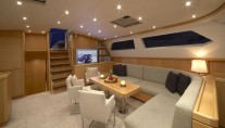 Sailing yacht Nephele -  Salon Dining